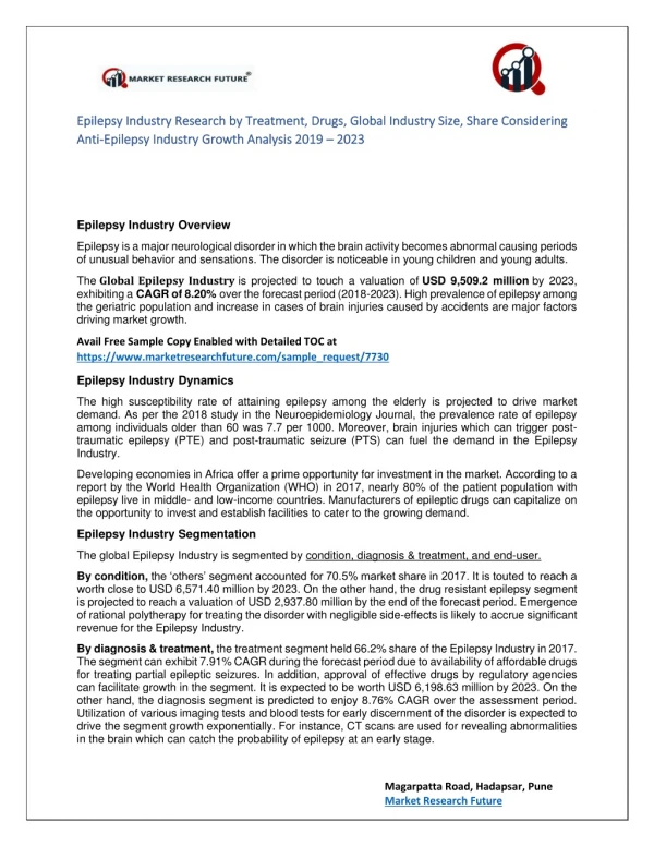 epilepsy industry epilepsy industry research