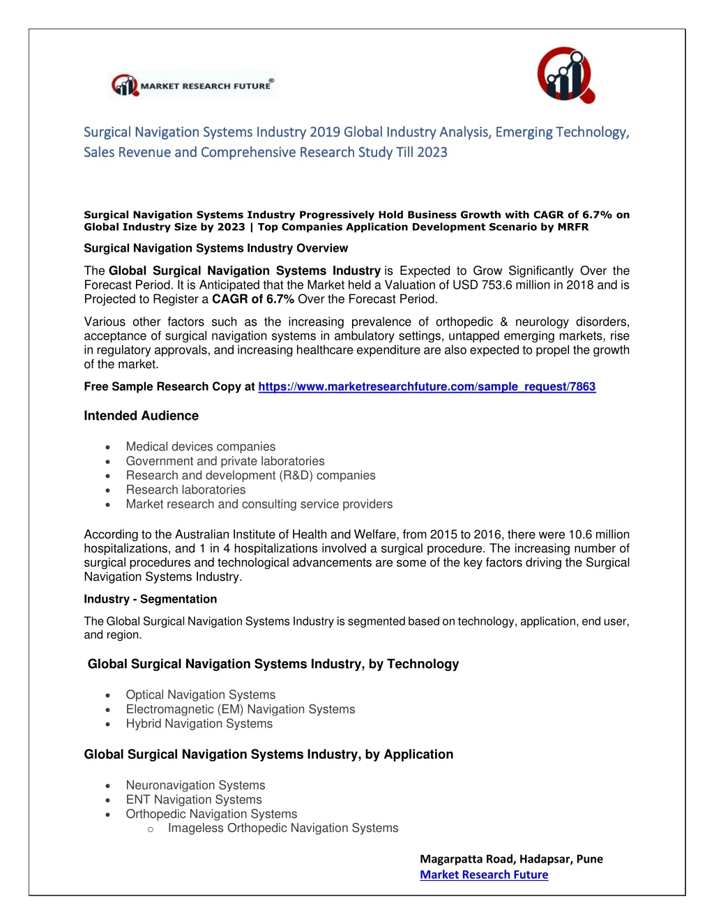 surgical navigation systems industry surgical