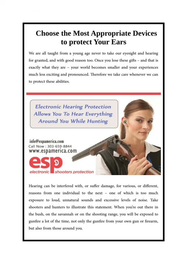 choose the most appropriate devices to protect
