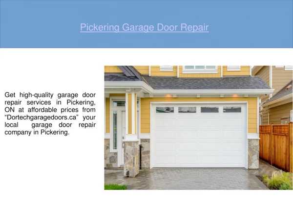 Pickering Garage Door Repair