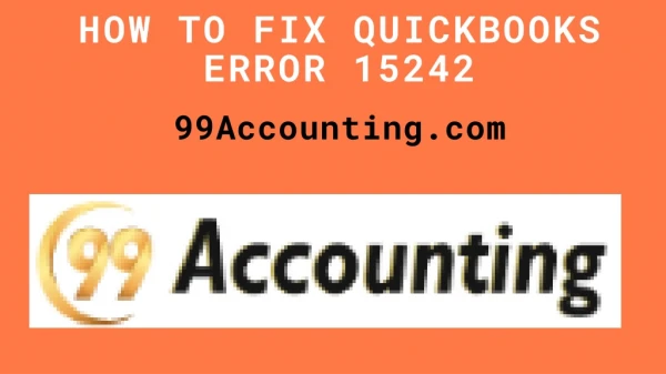 how to fix quickbooks error 15242