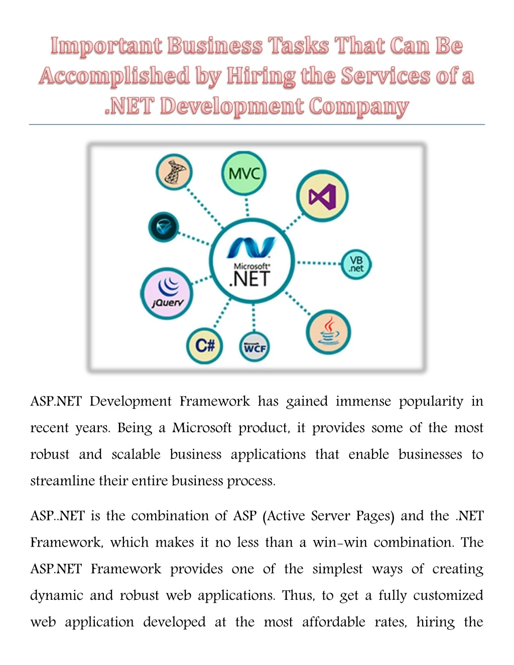 asp net development framework has gained immense