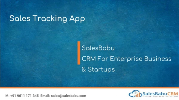 sales tracking app