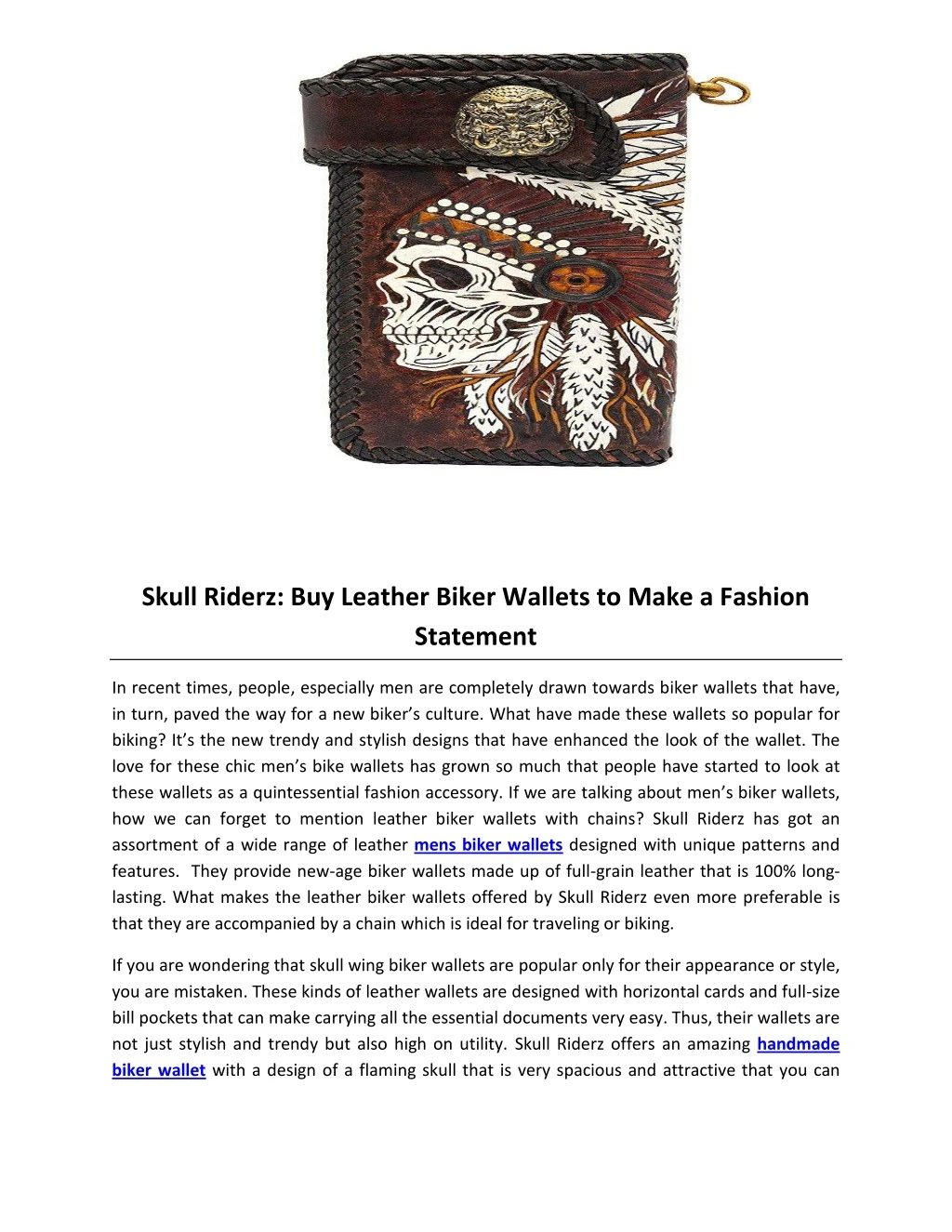 skull riderz buy leather biker wallets to make