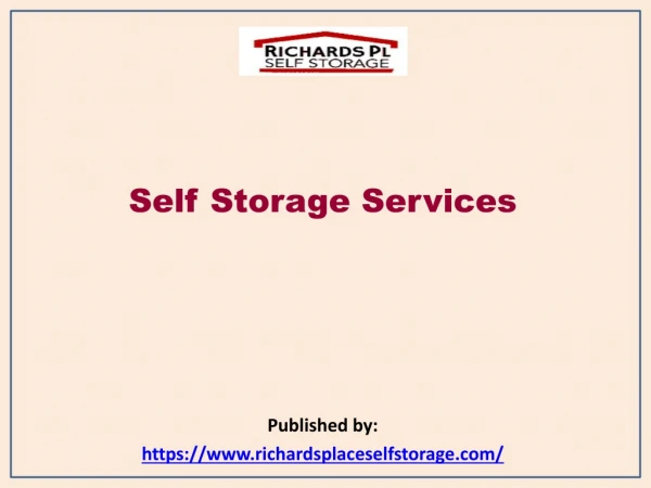 Self Storage Services