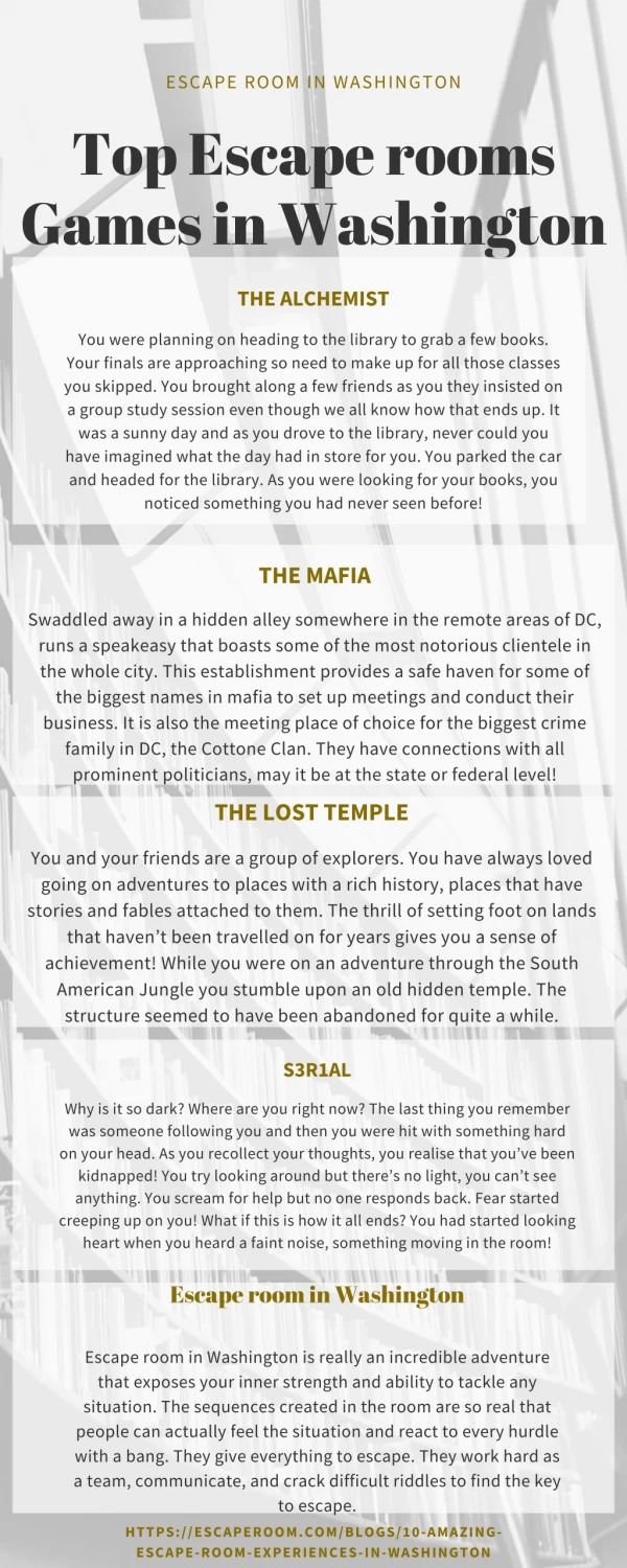 escape room in washington top escape rooms games