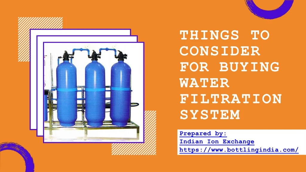 things to consider for buying water