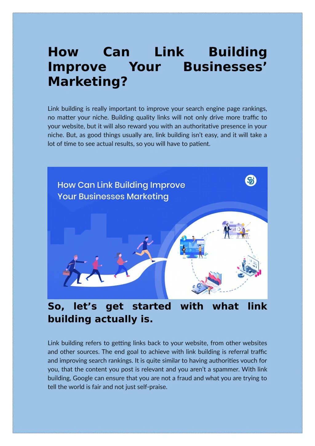 how can link building improve your businesses