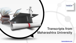 Transcripts from Maharashtra University - slide 1