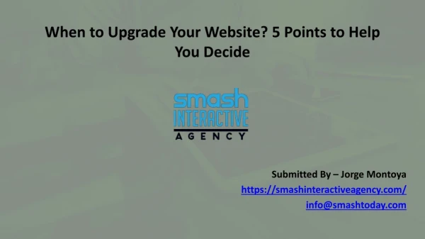 when to upgrade your website 5 points to help you decide