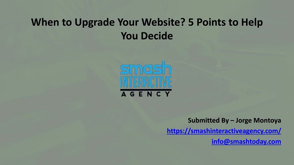 when to upgrade your website 5 points to help you decide