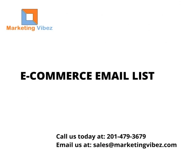E-Commerce Email & Mailing List / E-Commerce Professionals Email List / E-commerce