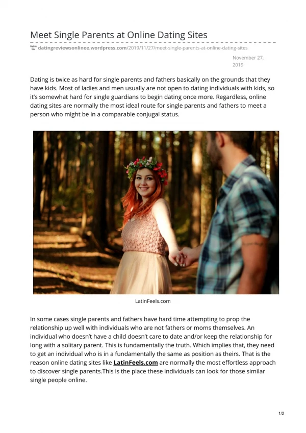 meet single parents at online dating sites