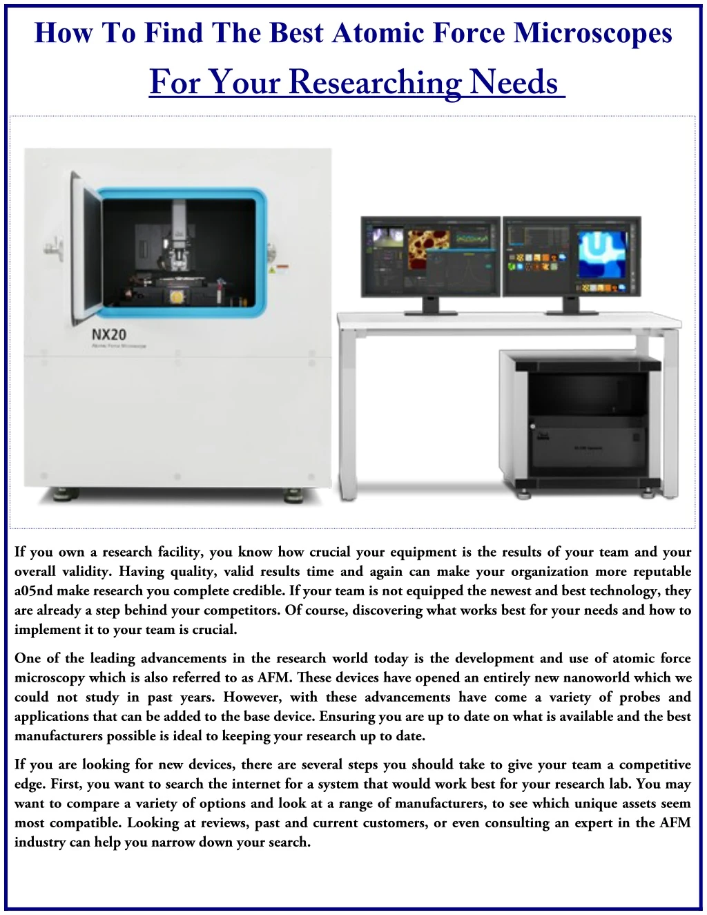 how to find the best atomic force microscopes