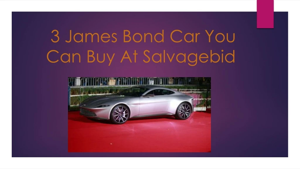 3 james bond car you can buy at salvagebid