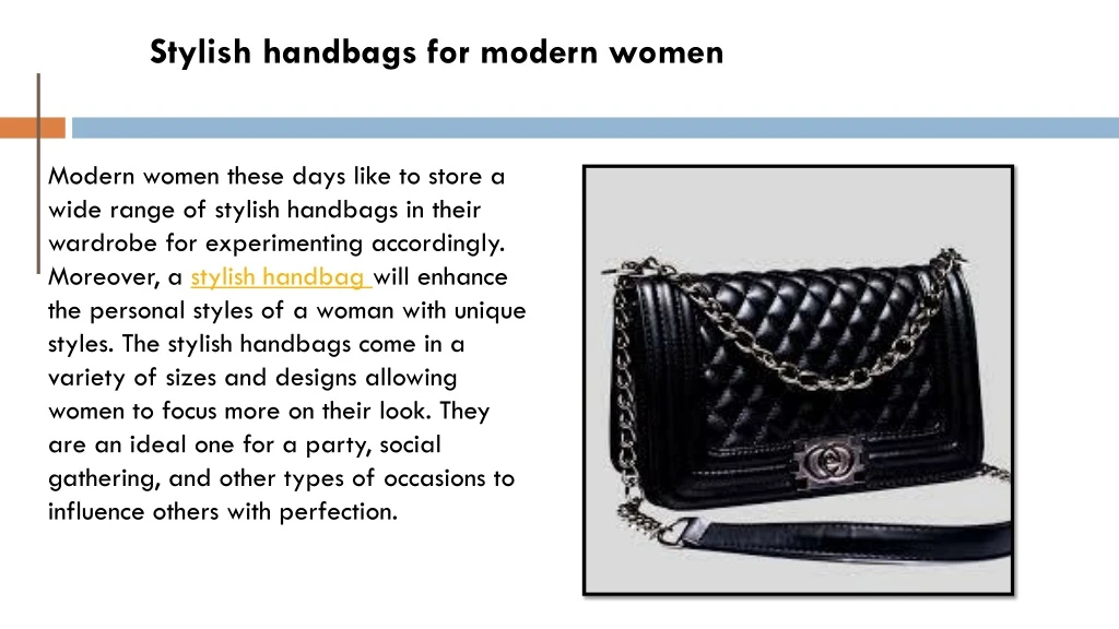 stylish handbags for modern women