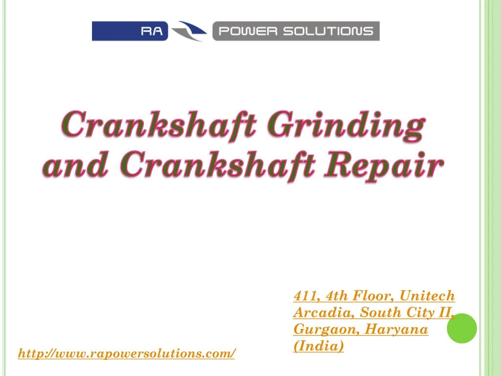 crankshaft grinding and crankshaft repair