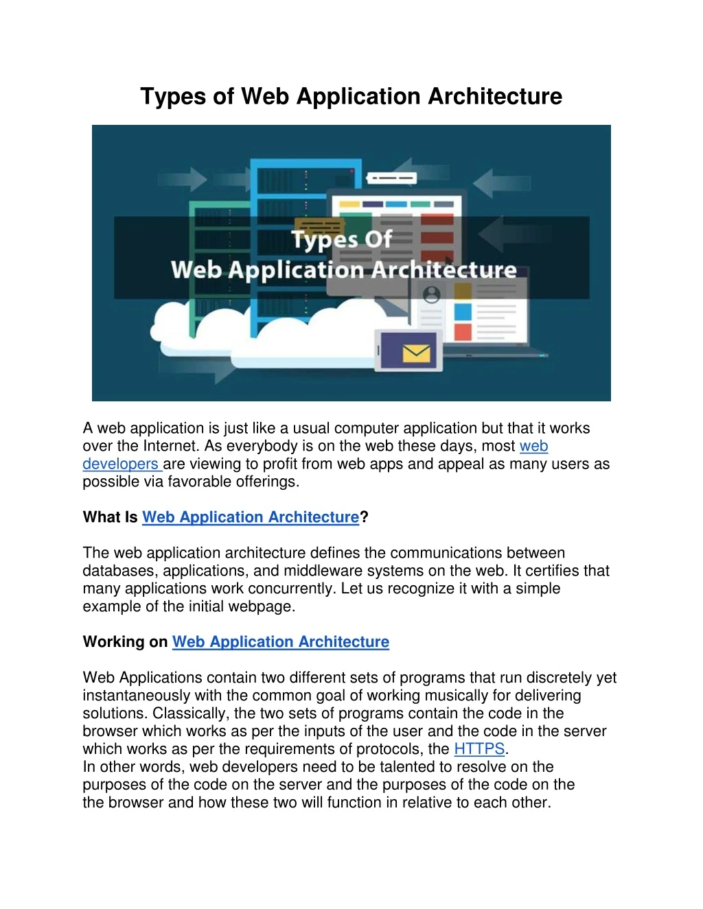 types of web application architecture