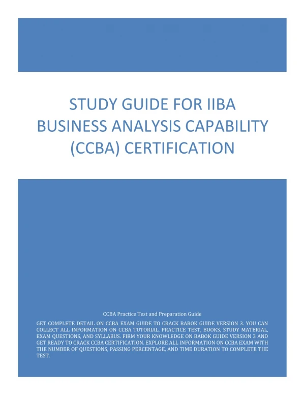 ccba exam questions