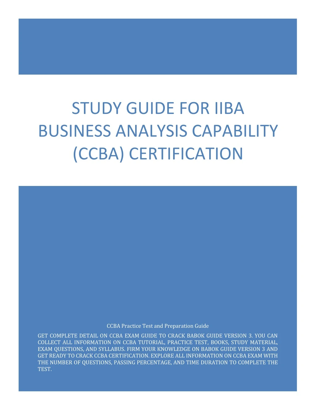 ccba exam questions