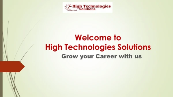 welcome to high technologies solutions