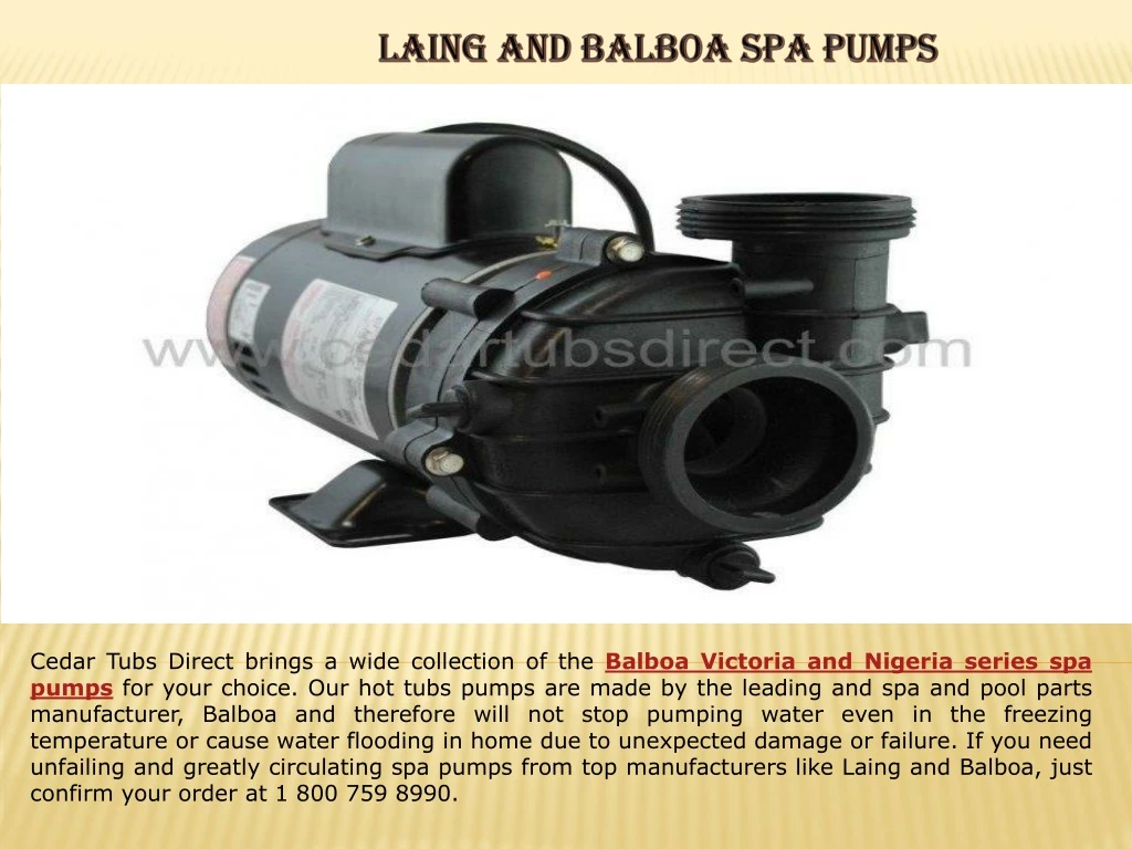 laing and balboa spa pumps