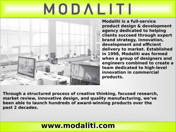 modaliti is a full service product design
