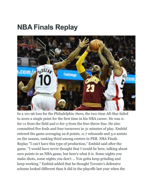 NBA Finals Replay