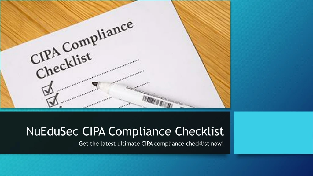 nuedusec cipa compliance checklist