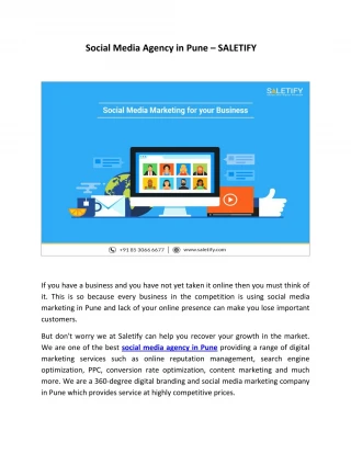 Social Media Marketing for your Business - SALETIFY