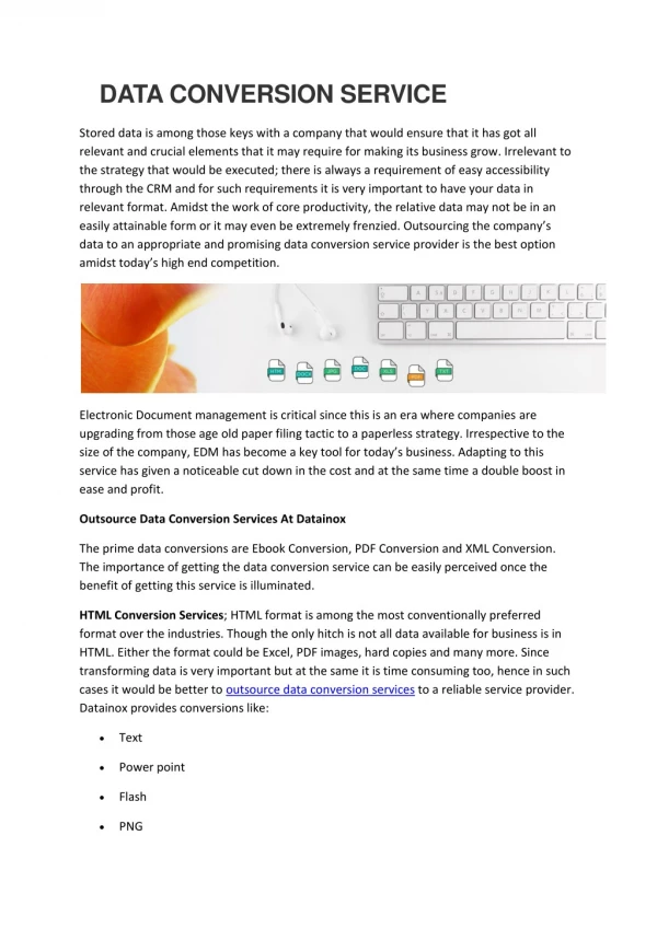 data conversion service