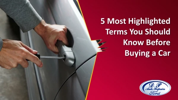 5 Most Highlighted Terms You Should Know Before Buying a Car