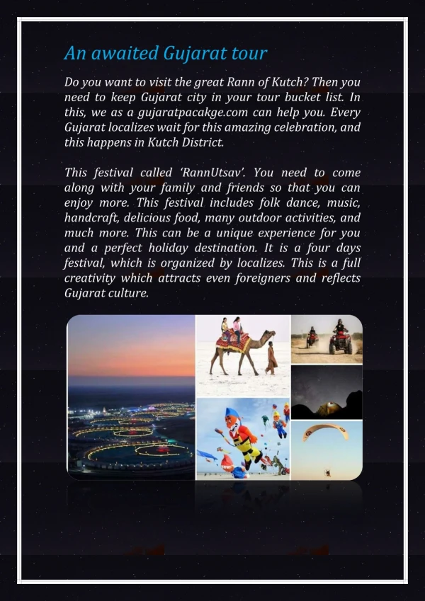 an awaited gujarat tour do you want to visit