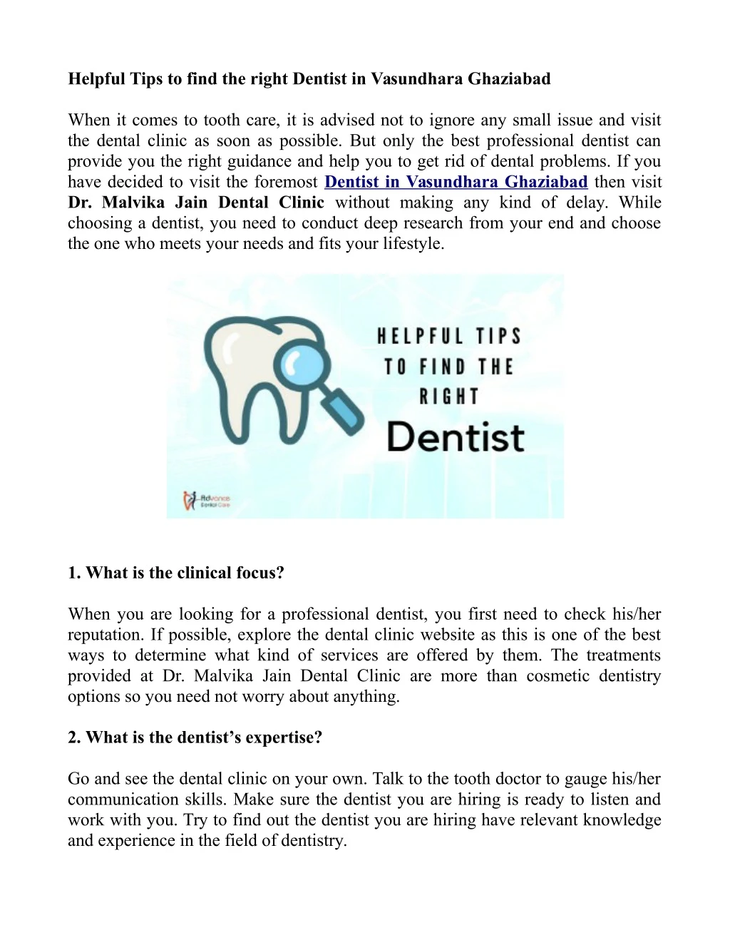 helpful tips to find the right dentist