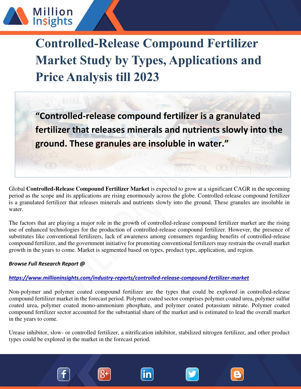 controlled release compound fertilizer market