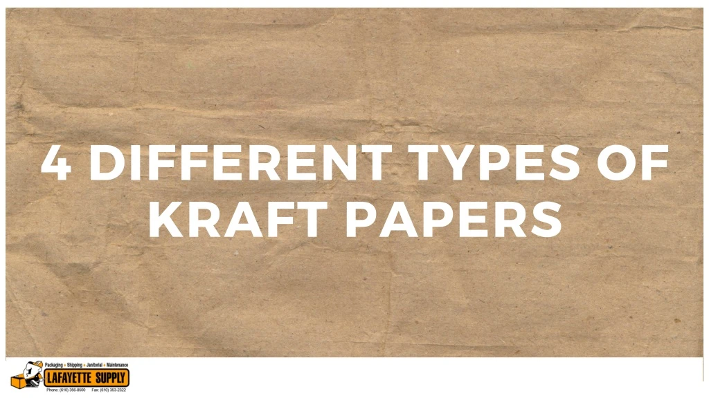 4 different types of kraft papers
