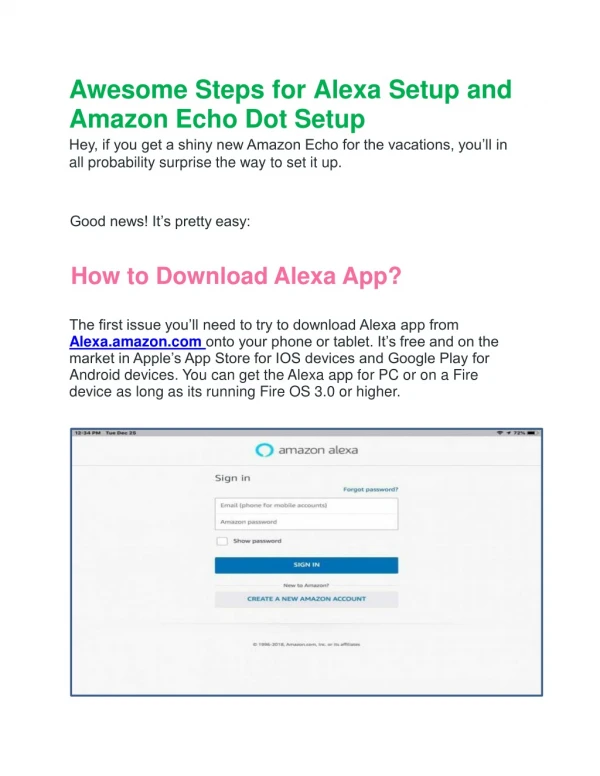 How to Set Up Alexa and Amazon Echo Dot Setup?