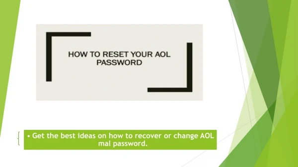 How To Recover AOL Password?