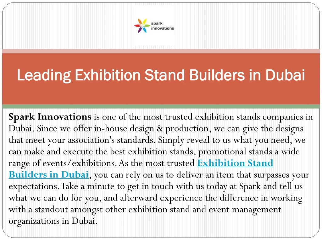 leading exhibition stand builders in dubai