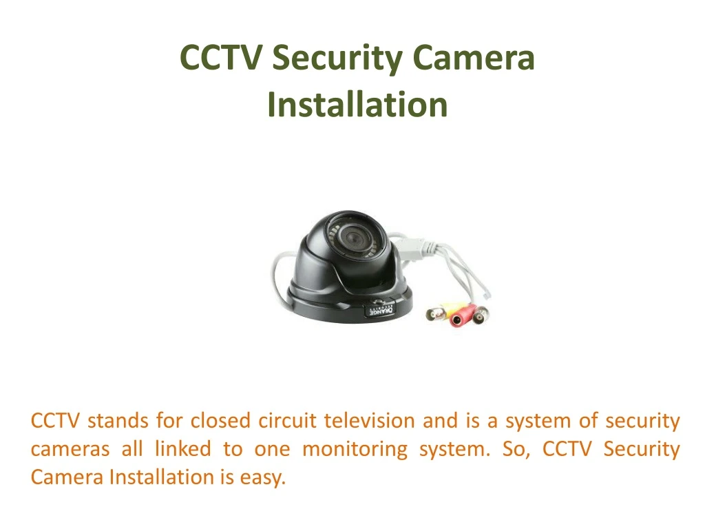 cctv security camera installation