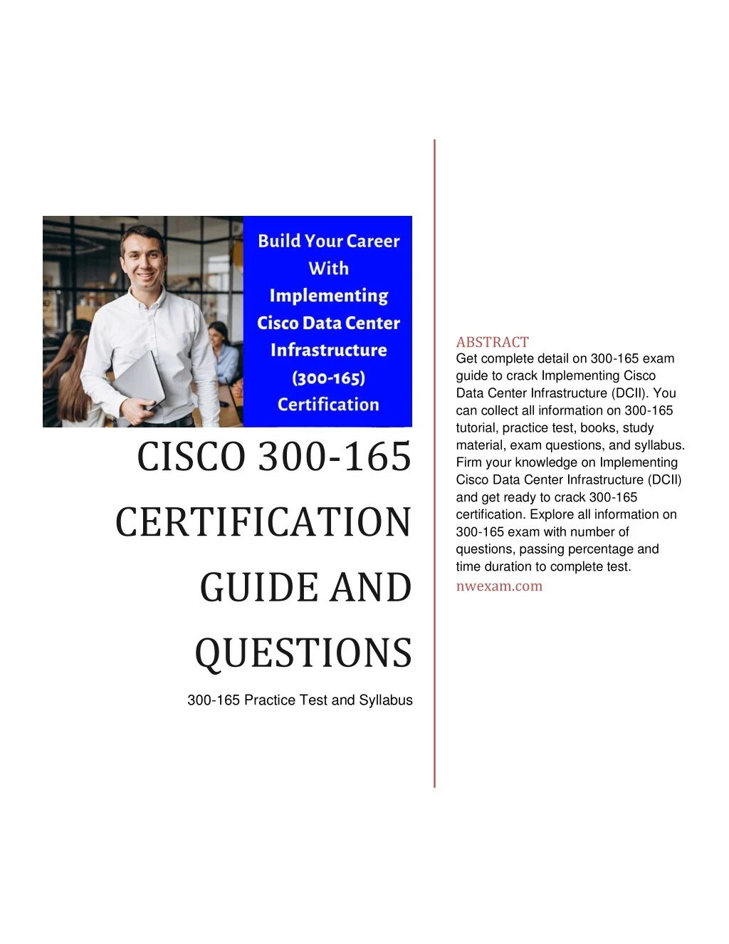 abstract get complete detail on 300 165 exam