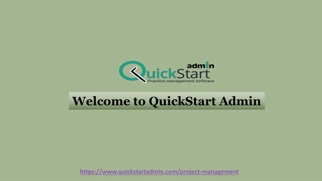 welcome to quickstart admin