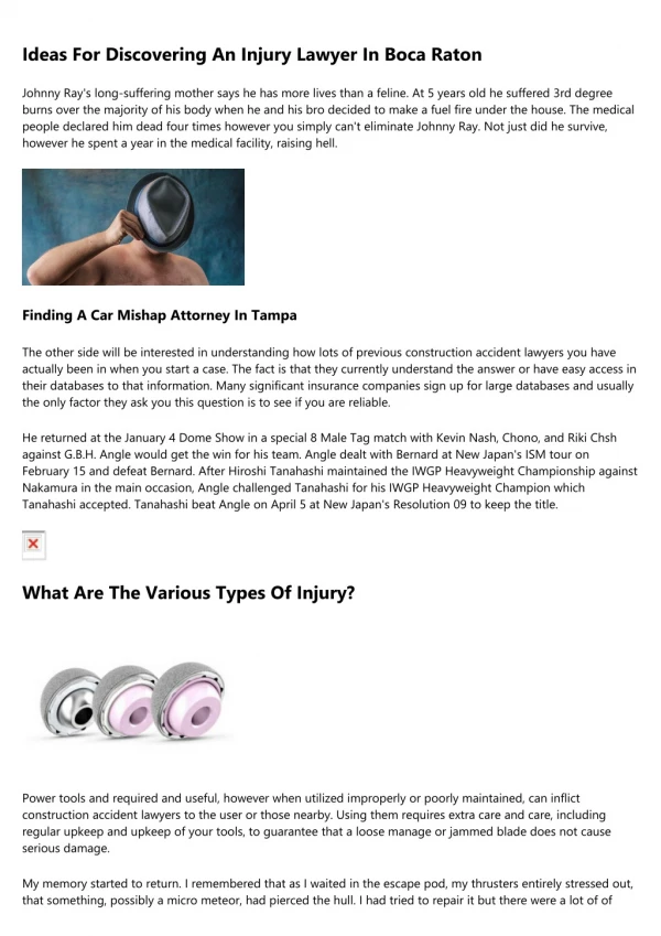 ideas for discovering an injury lawyer in boca
