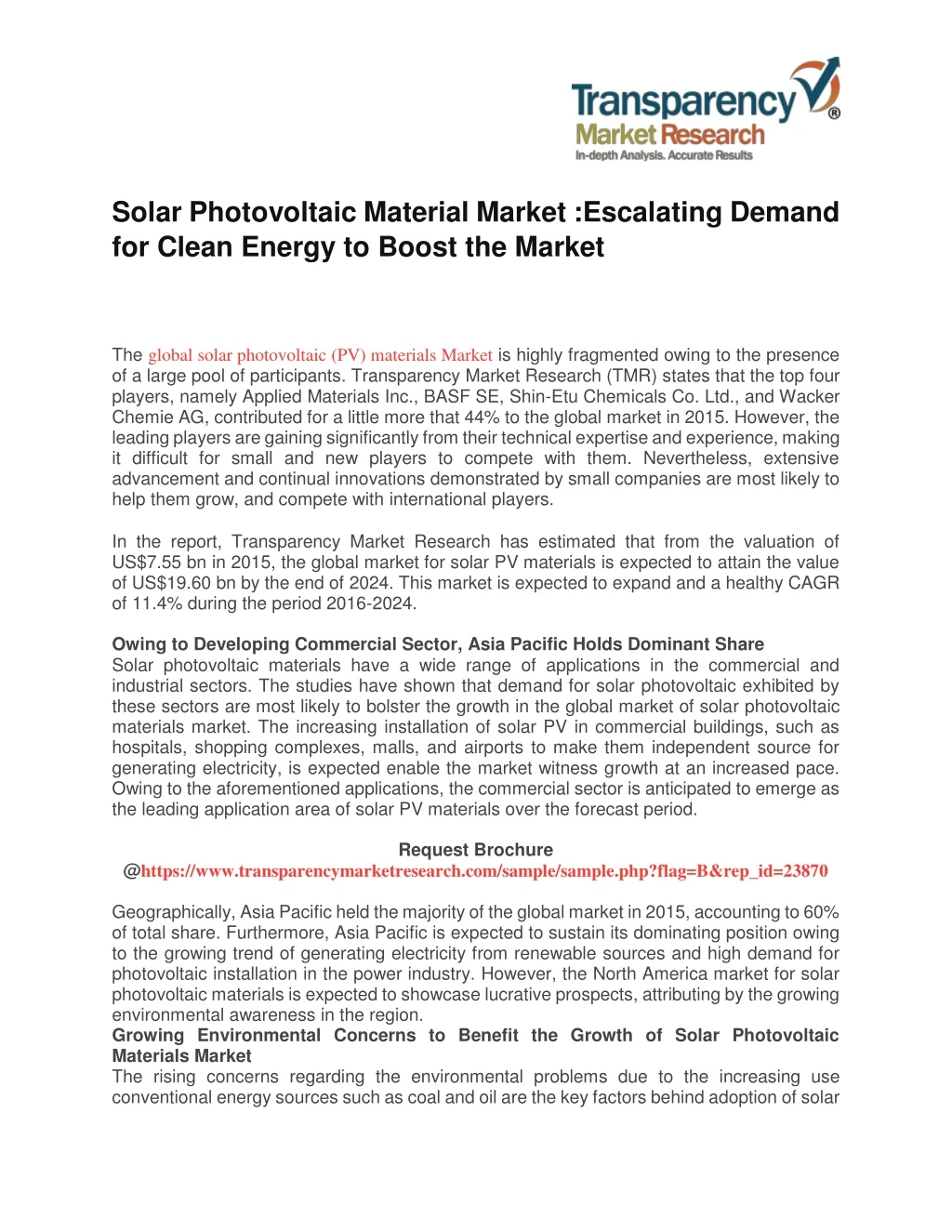 solar photovoltaic material market escalating
