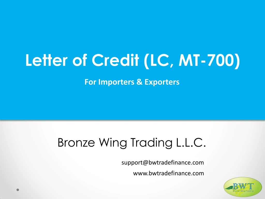 letter of credit lc mt 700