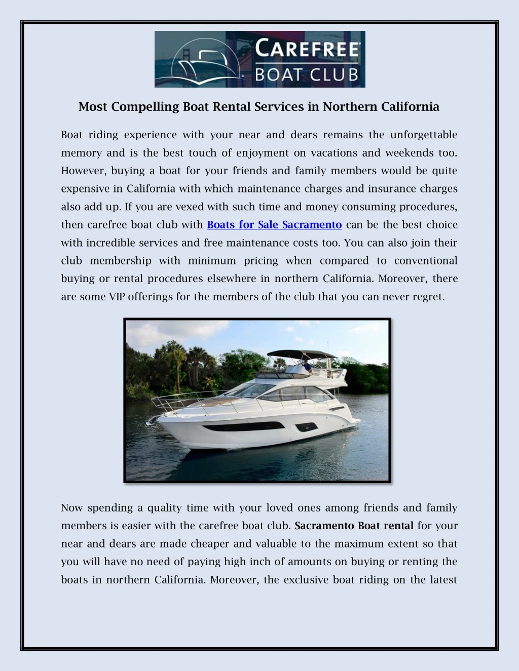 most compelling boat rental services in northern