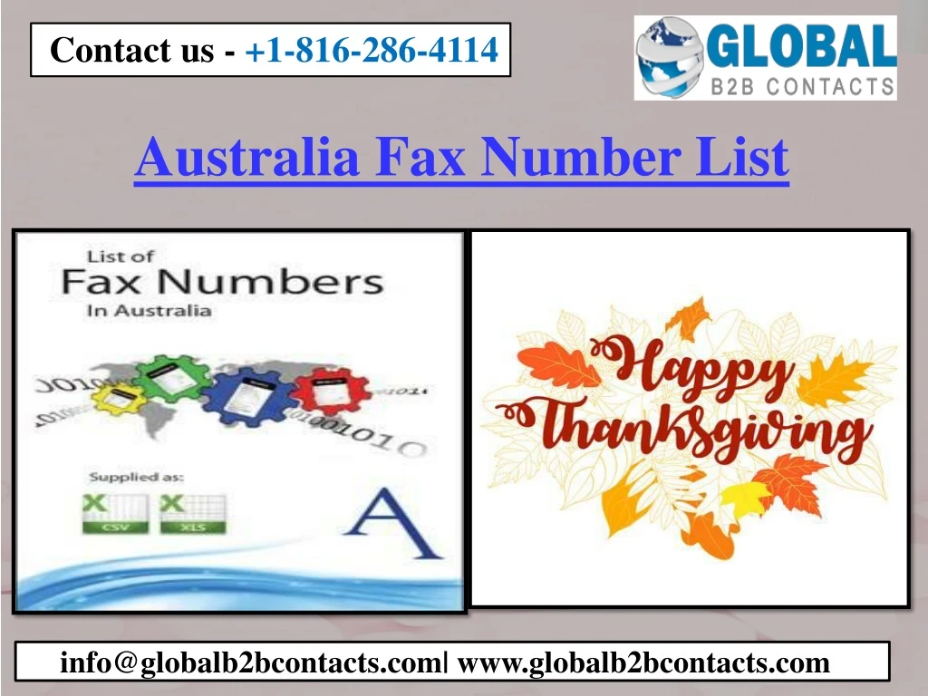 australia fax number list