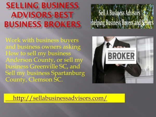 Selling Business Advisors-Best Business Brokers