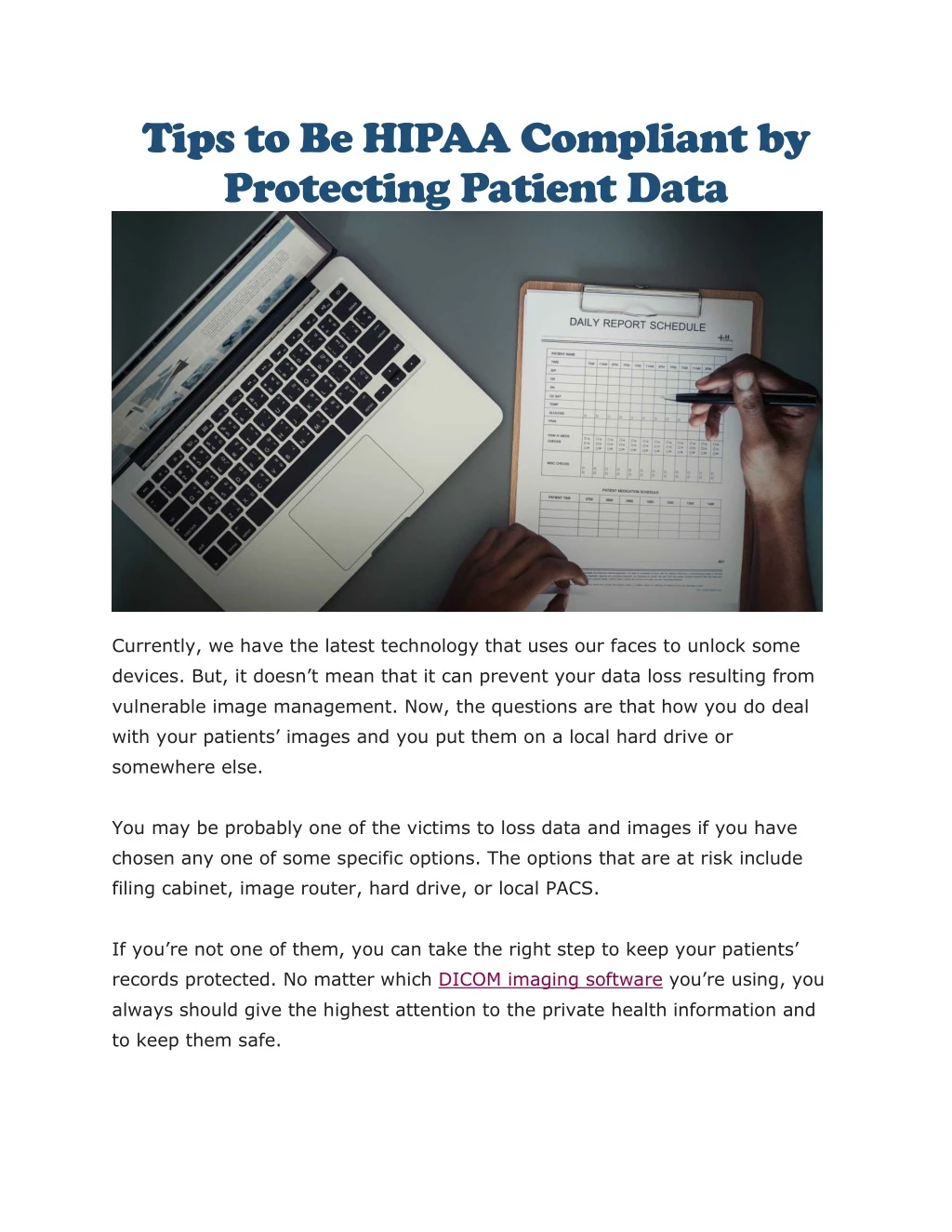 tips to be hipaa compliant by protecting patient
