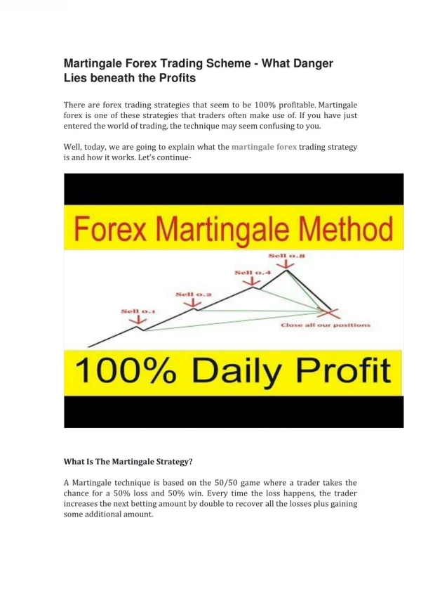 Martingale Forex Trading Scheme